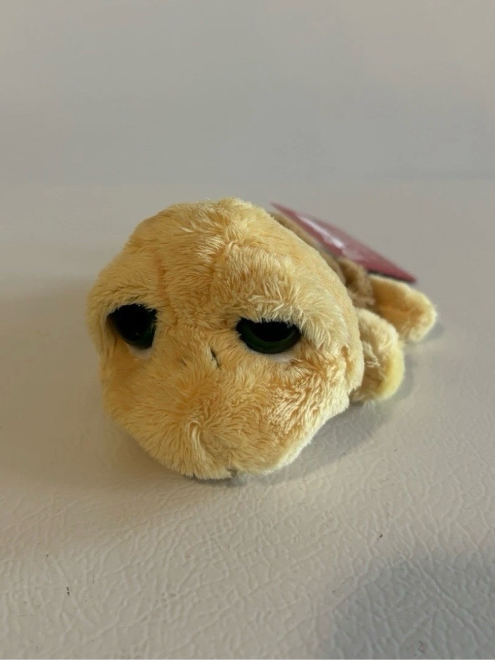 RUSS BERRIE SHELLY TURTLE YELLOW BROWN PLUSH STUFFED ANIMAL TOY 10" BIG EYES
